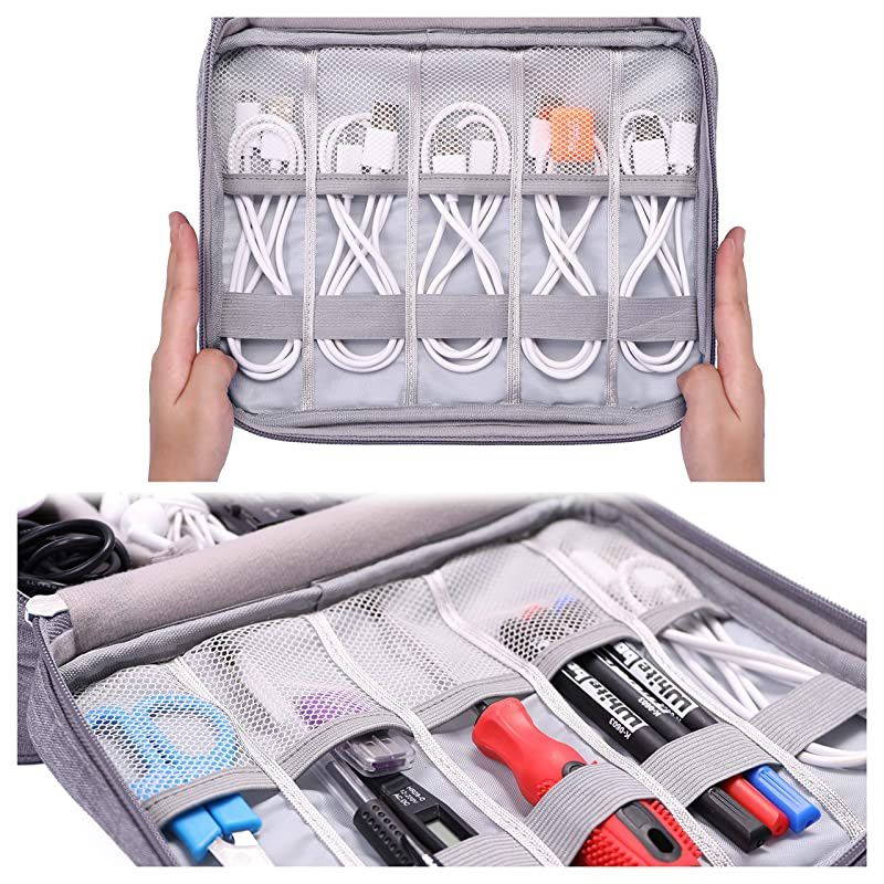 Electronic Organizer Travel Universal Cable Organizer Electronics Accessories Cases for Cable, Charger, Phone, USB, SD Card