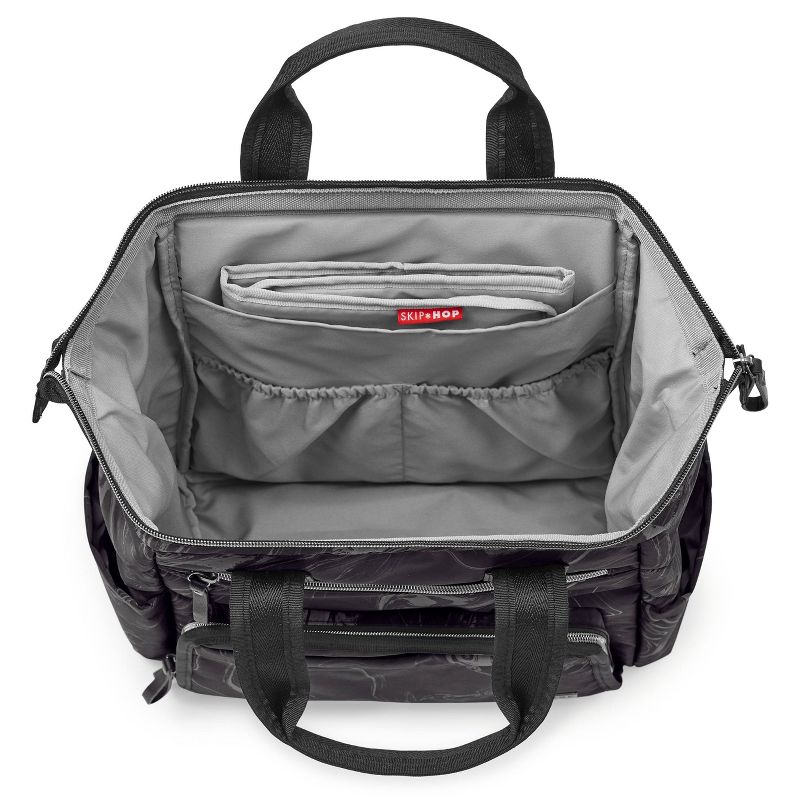 Skip Hop Mainframe Wide Open Diaper Bag Backpack - Black Marble
