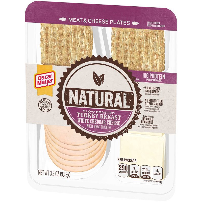 Oscar Mayer Natural Plate with Turkey, White Cheddar and Crackers - 3.3oz