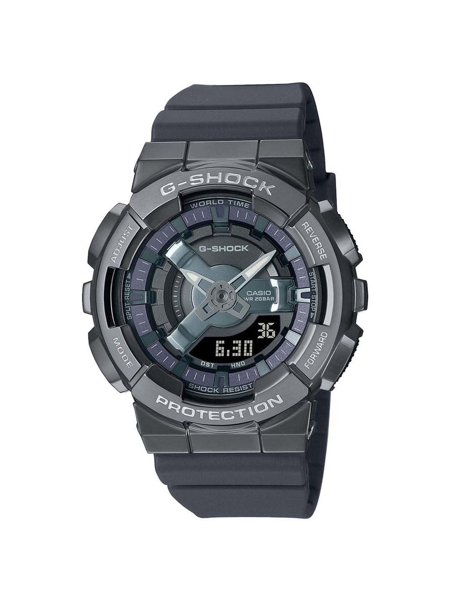Casio G-Shock GM-S110B-8ADR Gray Analog-Digital Dial Grey Resin Strap Women's Watch G1317