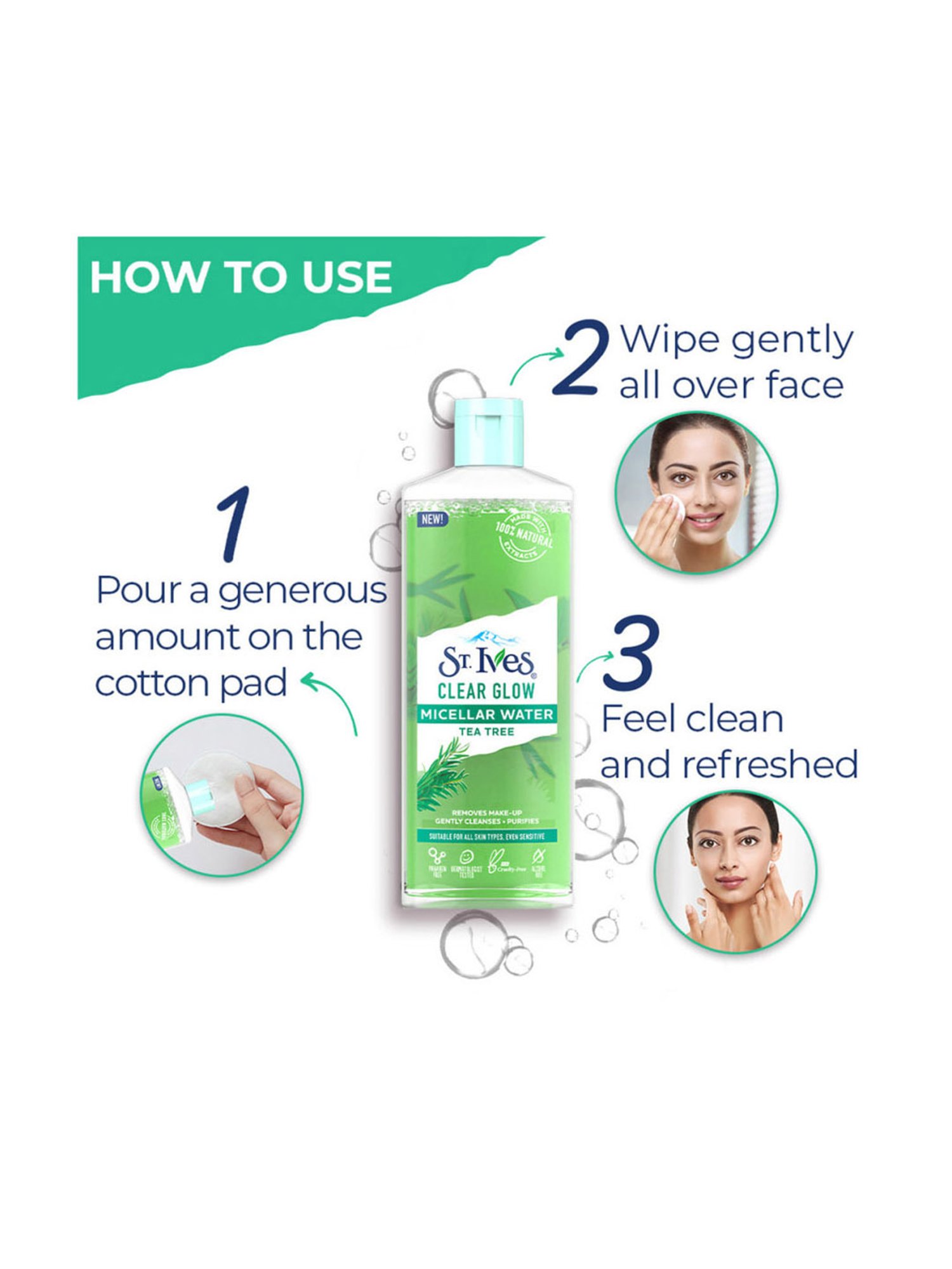 St. Ives Clear Glow Micellar Water Tea Tree - 400 ml