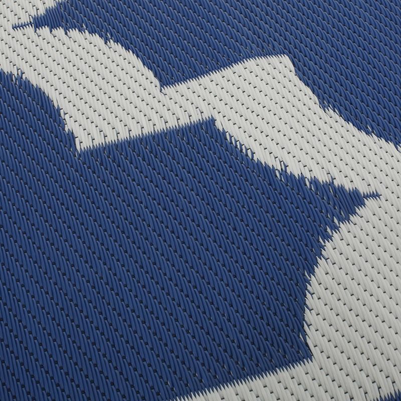 6'x9' Arundel Outdoor Modern Scatter Rug Night Blue/White - Christopher Knight Home