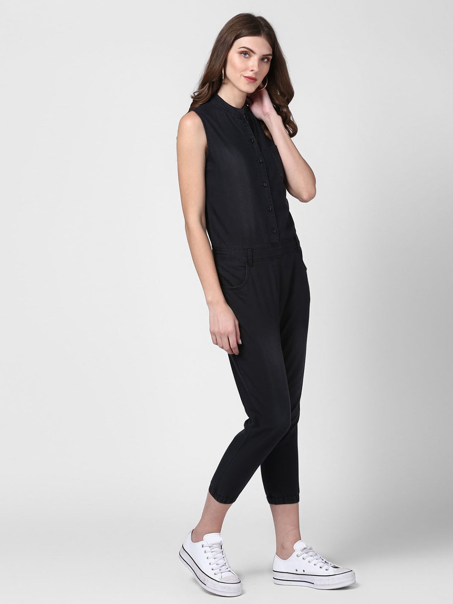 StyleStone Black Maxi Jumpsuit