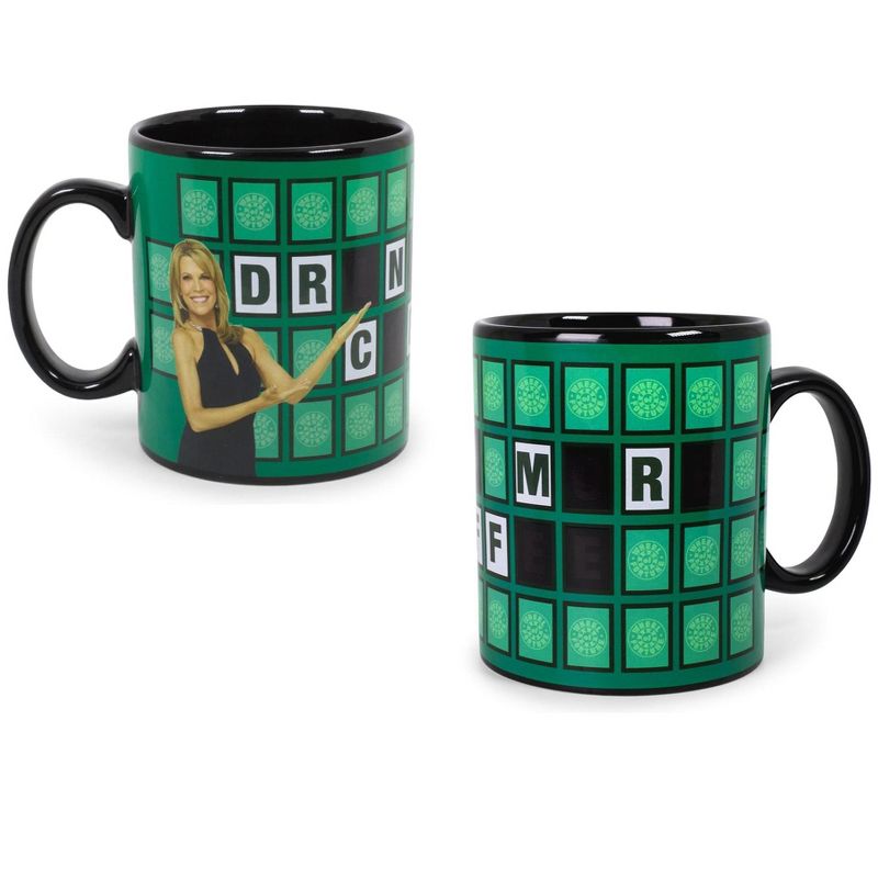 Just Funky Wheel of Fortune "Drink More Coffee" Color-Changing Mug | Holds 16 Ounces