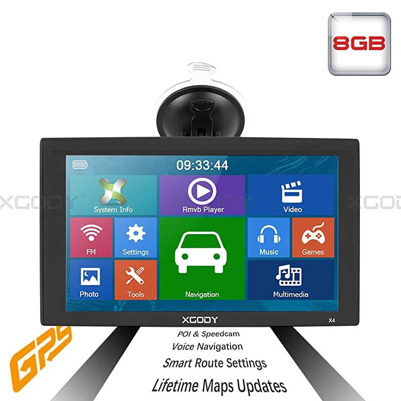 9inch Truck GPS Big Touchscreen Trucking GPS  GPS Navigation for car Navigation 8GB ROM SAT NAV System Navigator Driving Alarm Lifetime Map Updates Truck GPS Navigation System for Trucks
