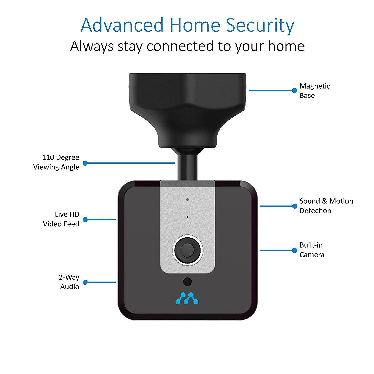 Momentum NIRO Wi-Fi Garage Door Opener with Camera and Smartphone Control | Motion Zone Detection, 2-Way Audio, Open/Close/Live Video/Free Cloud Storage, Remote Control with iPhone or Android | Black