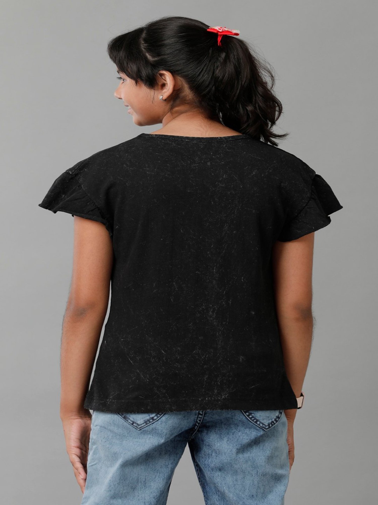 Under Fourteen Only Kids Black Printed Top