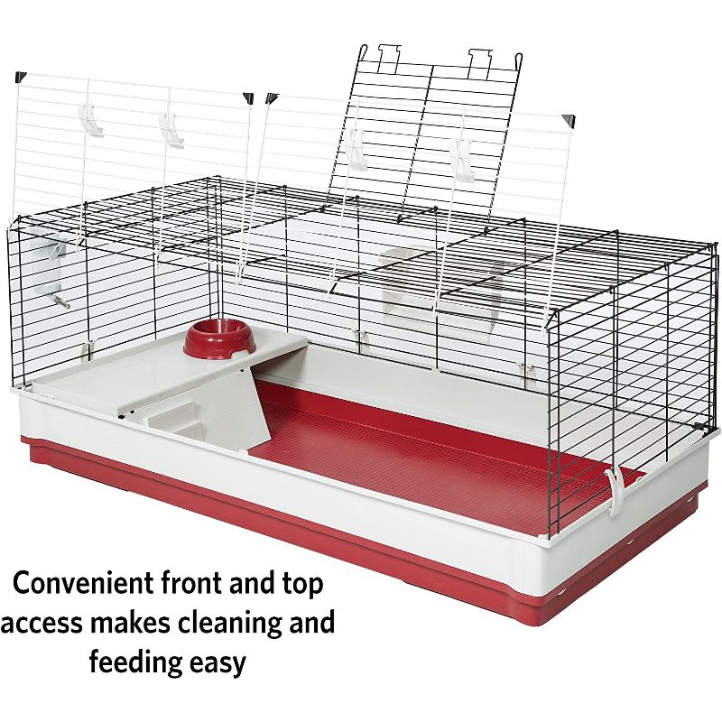Trixie 2-Story Rabbit Hutch - Medium - Brown/White
