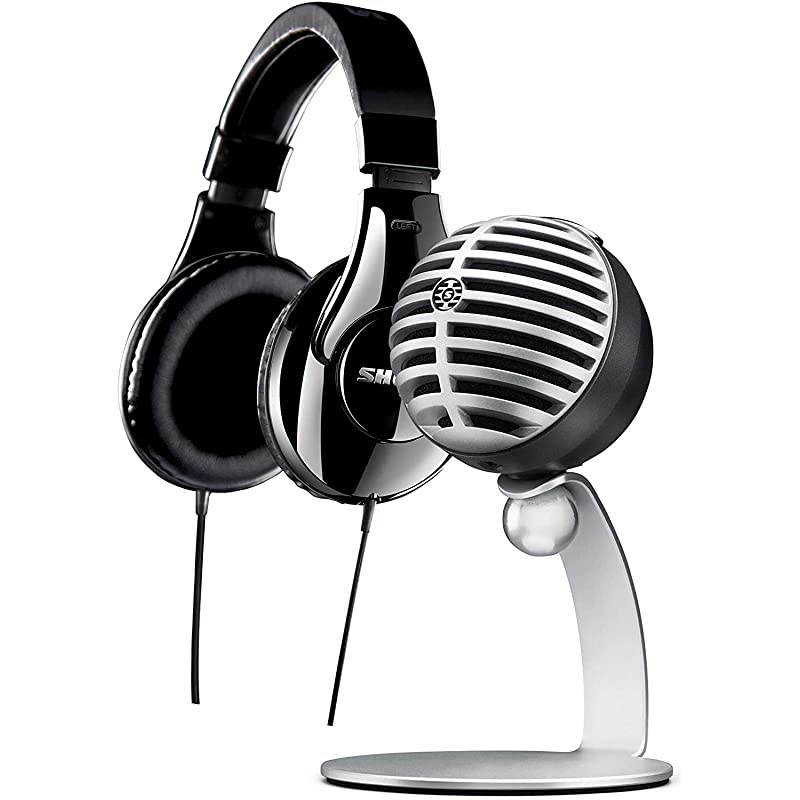 Mobile Recording Kit with SRH240A Headphones and MV5 Microphone including Lightning and USB Cables