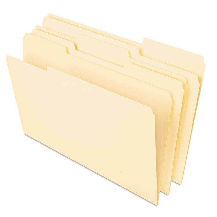 UNIVERSAL Heavyweight File Folders 1/3 Cut One-Ply Top Tab Letter Assorted 50