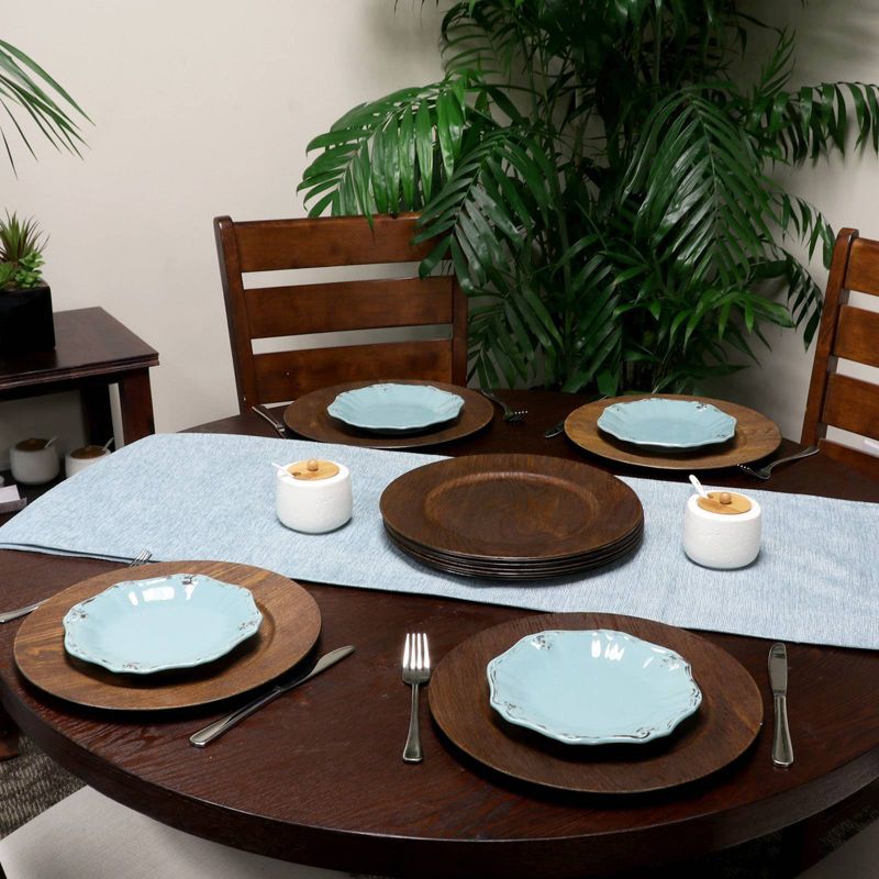 Gibson Home 13" 12pk Wood Feri Chargers