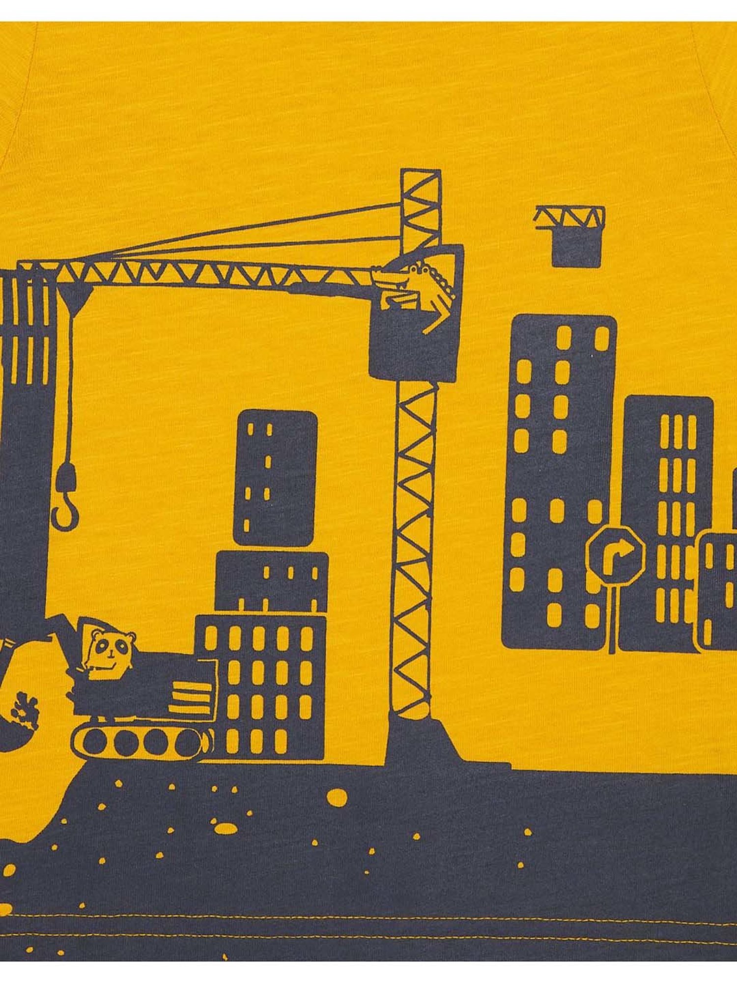 Mothercare Kids Yellow Cotton Printed T-Shirt