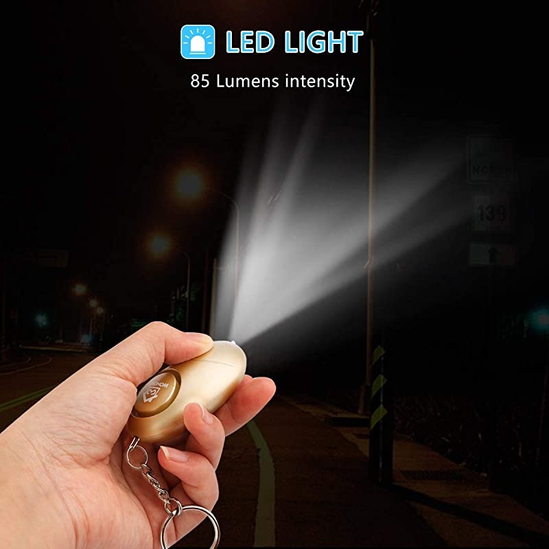 Safe Personal Alarm Safesound Personal Alarm with LED Light Emergency Safety Alarm Keychain for Women Girls Kids Elderly 8Color