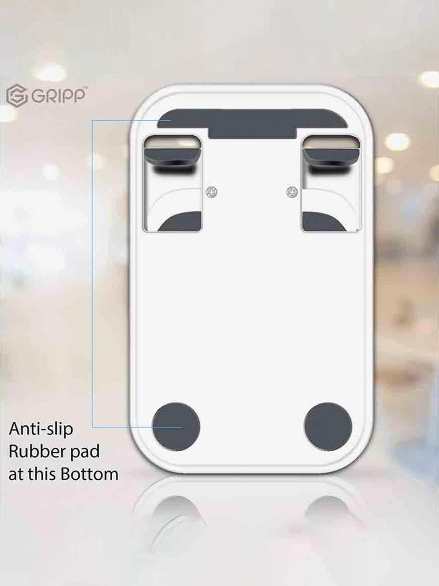 Gripp Magic Stand Compatible For All Mobile Phones Devices (White)