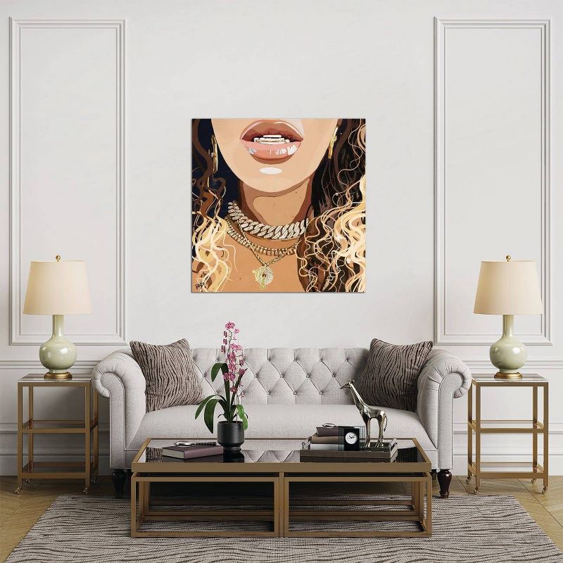 18" x 18" x 0.75" Bey Chains by Bria Nicole Unframed Wall Canvas - iCanvas