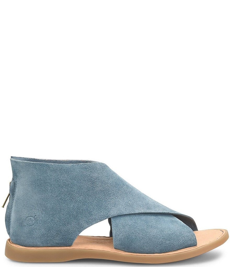 Born Iwa Criss Cross Banded Suede Sandals
