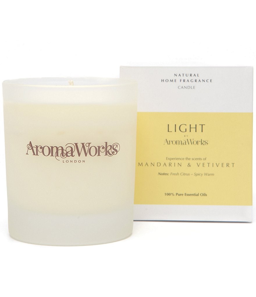 AromaWorks London Light Range - Mandarin & Vetivert Medium Candle