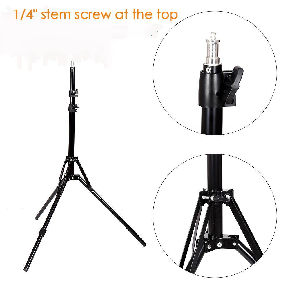 Background Support Stand Photo Backdrop Crossbar Kit Lighting Studio Tripod Set
