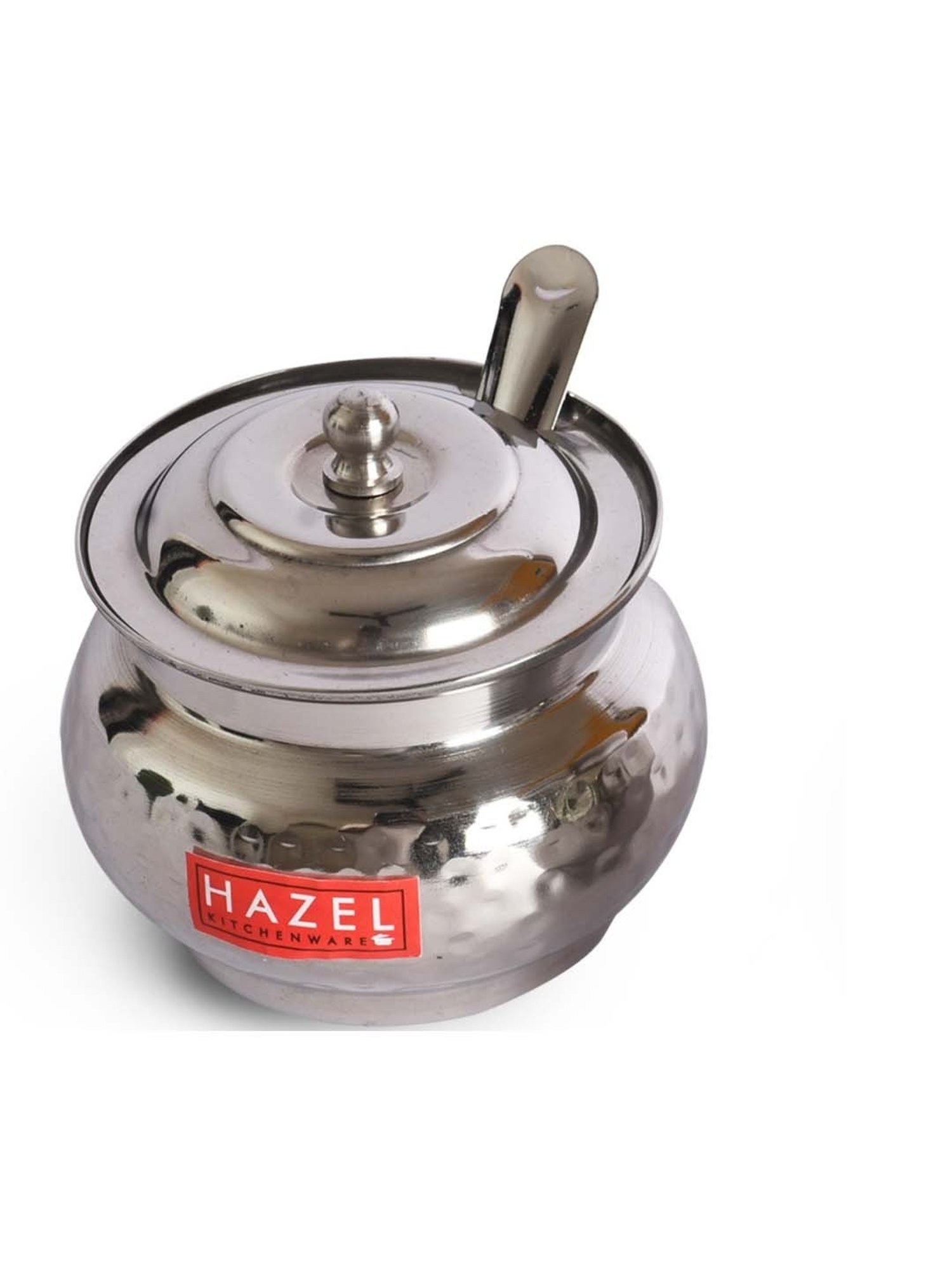 HAZEL Silver Stainless Steel Ghee & Oil Container - Set of 1 (150 ML)
