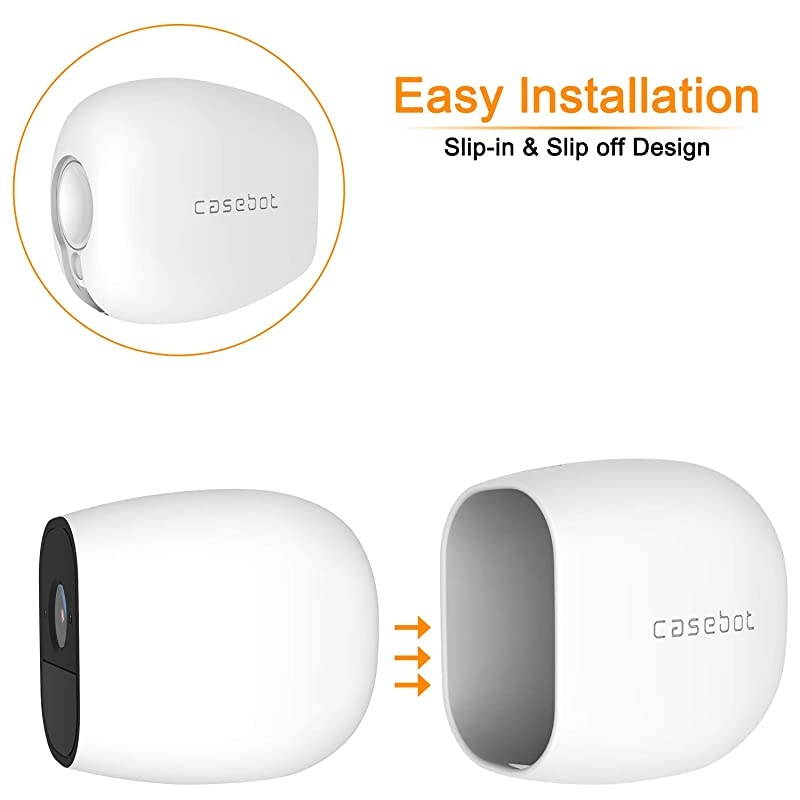 3 Pack  Case Compatible with Arlo Pro Arlo Pro 2 Smart Security 100 WireFree Cameras Protective Silicone Skin Cover for Arlo Pro Camera White