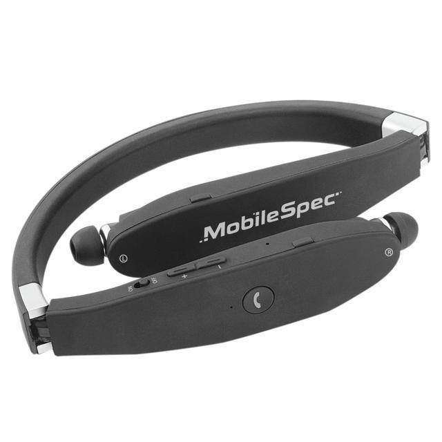 MobileSpec MBS11182 Premium Stereo Bluetooth Wireless Neck Headphones - Black