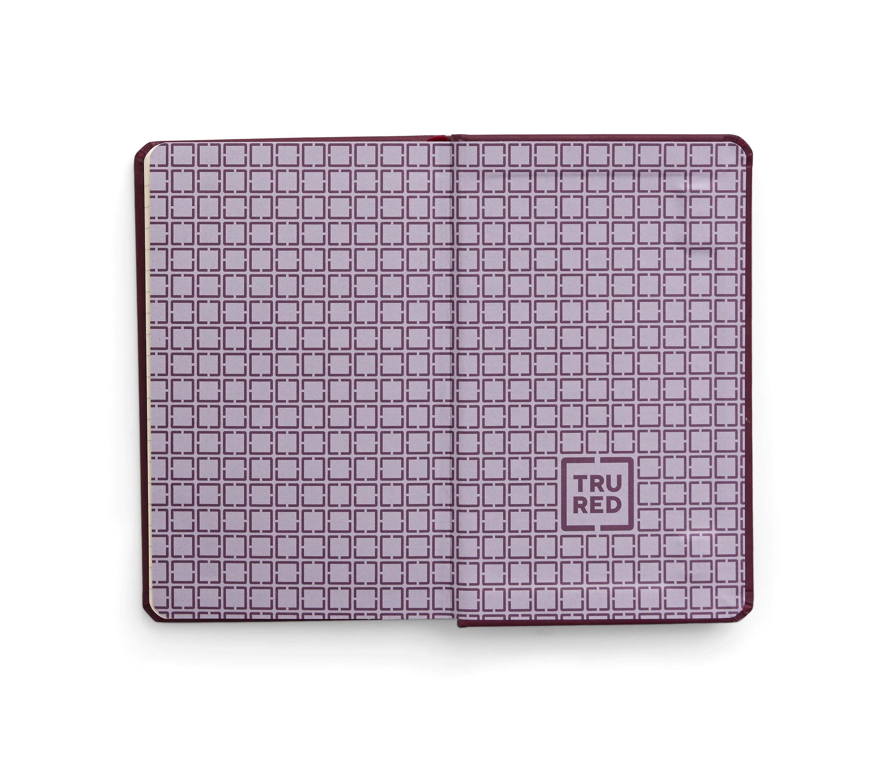 TRU RED Mini Hard Cover Ruled Journal Purple TR55736