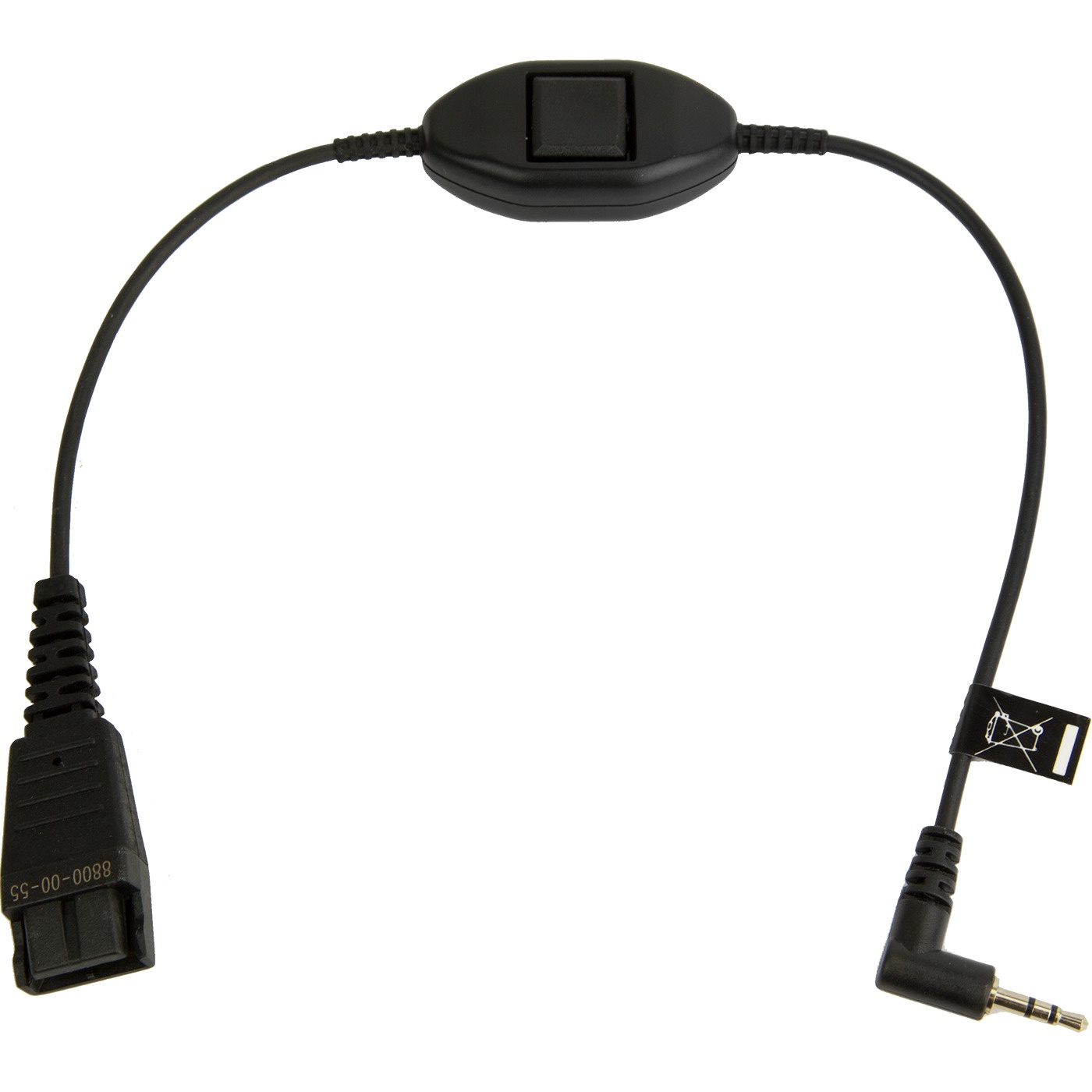 Jabra Quick Disconnect (QD) to 2.5 mm Jack Cord, with Push-To-Talk 8800-00-55
