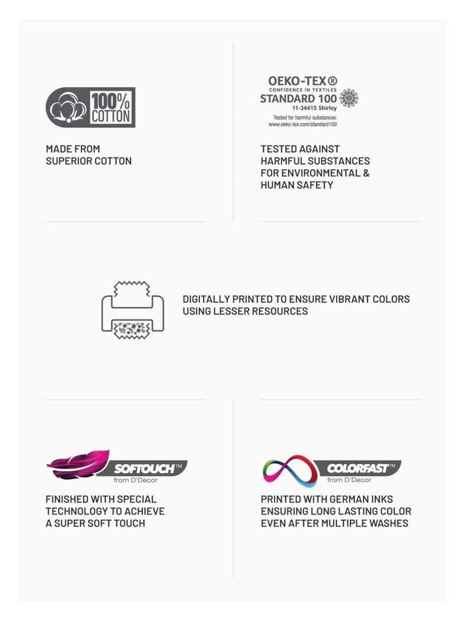 Maspar Purple 100% Cotton 200 TC Bed Sheet Set