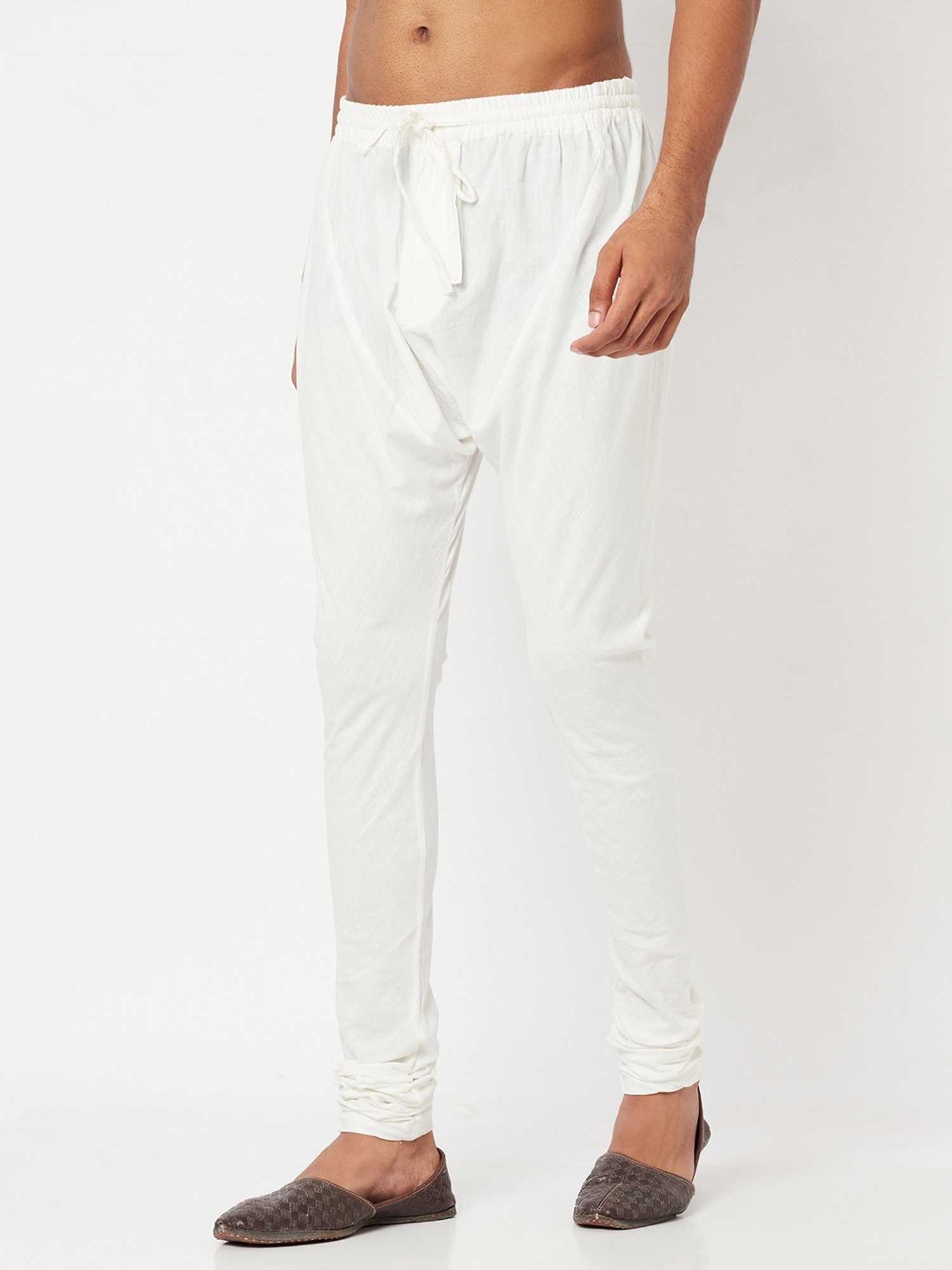 Fabindia White Comfort Fit Churidar