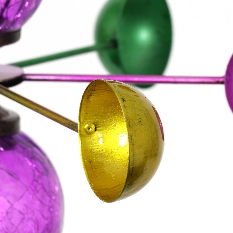 48" Metal Triple Wind Spinner Stake Purple - Exhart