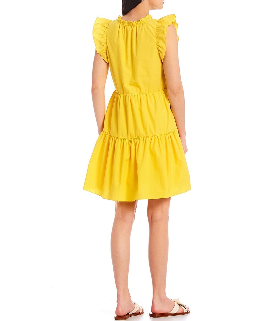 A Loves A Tiered Ruffle Poplin Swing Dress
