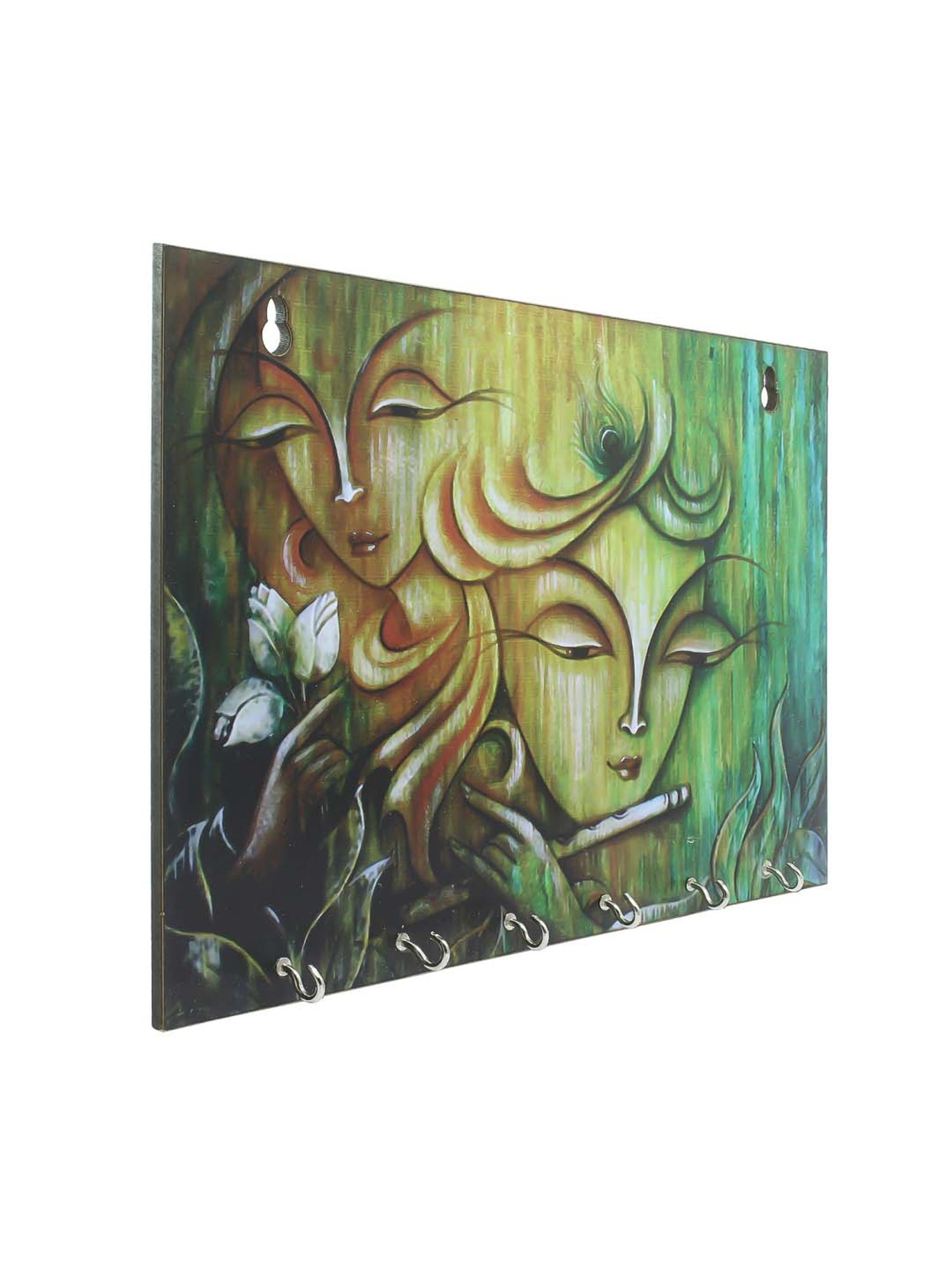 Gathari White & Orange Ceramic Desk Planter