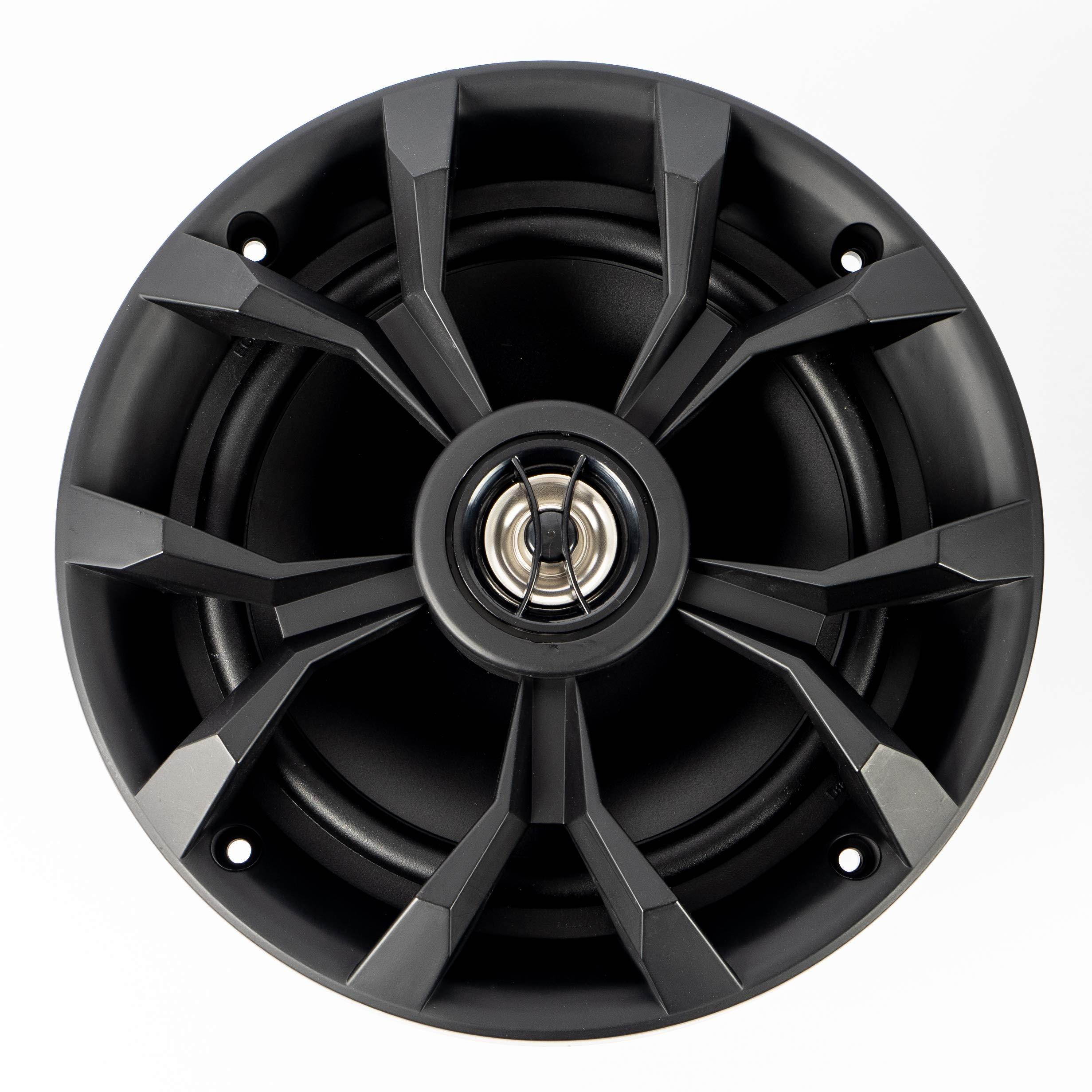 Belva BBMS65B - Pair of 6.5&rdquo; 2-Way 400W Black Marine Coaxial Speakers for Marine/UTV/ATV/Motorcycle/Powersports
