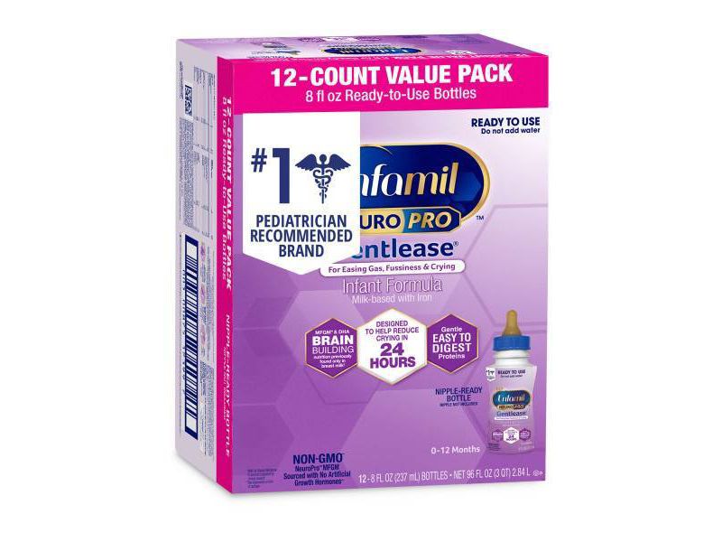 Enfamil Gentlease NeuroPro Ready to Use Infant Formula Bottles - 12ct/8 fl oz Each