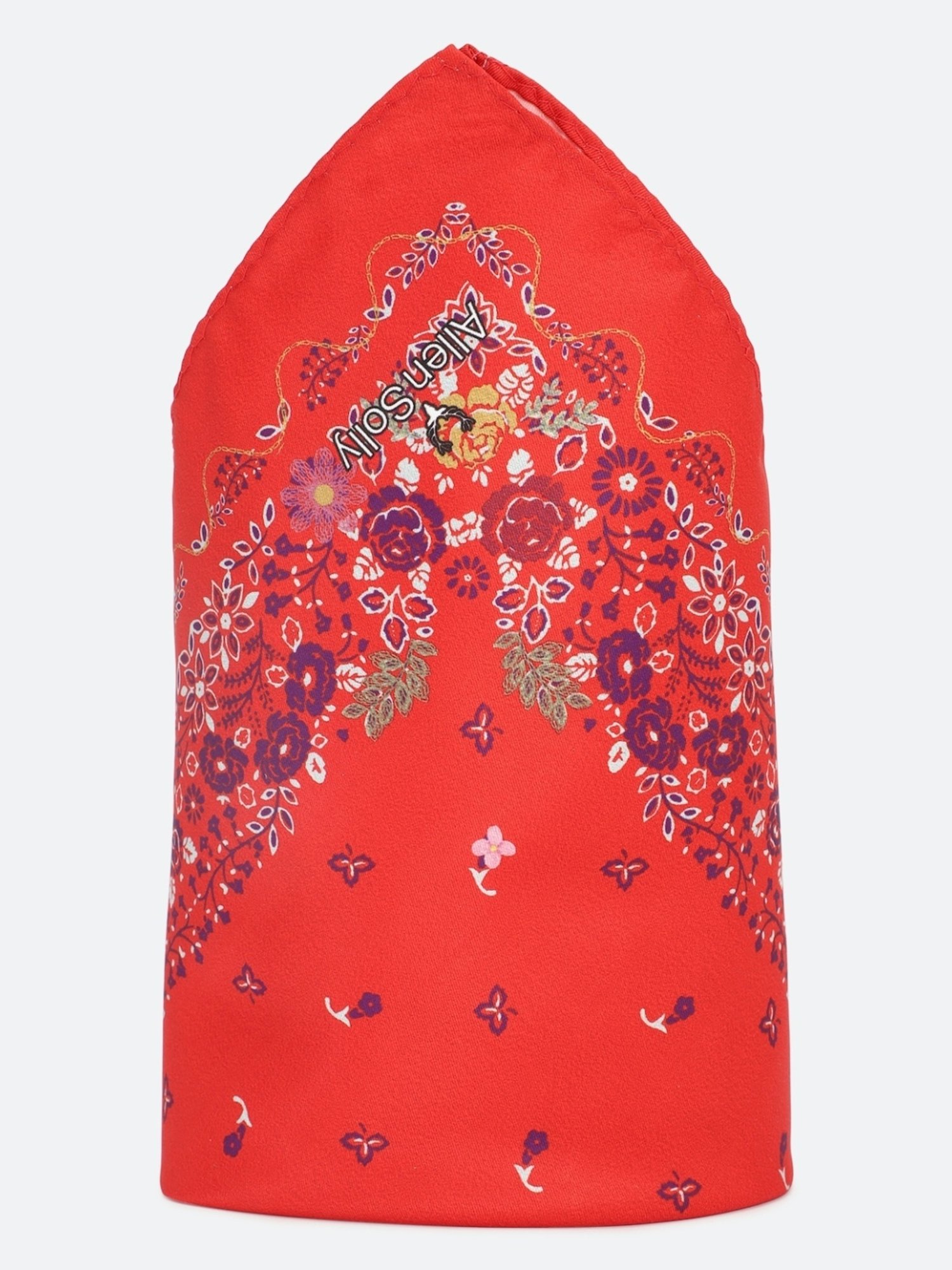 Allen Solly Red Printed Pocket Square
