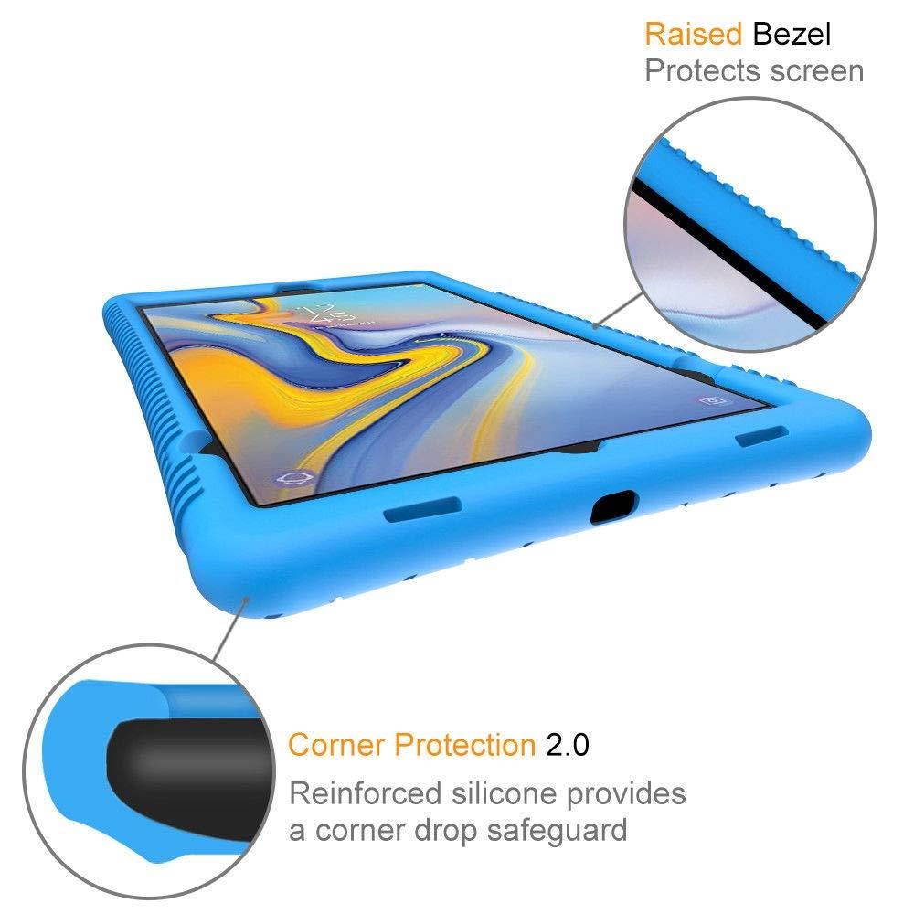 FastSun Samsung Galaxy Tab A 10.5 Case, Shockproof Silicone Rubber Cover Hard Protective Honey Comb Pattern Case for Samsung Galaxy Tab A 10.5 SM-T590/T595 2018 Release Tablet (Red)