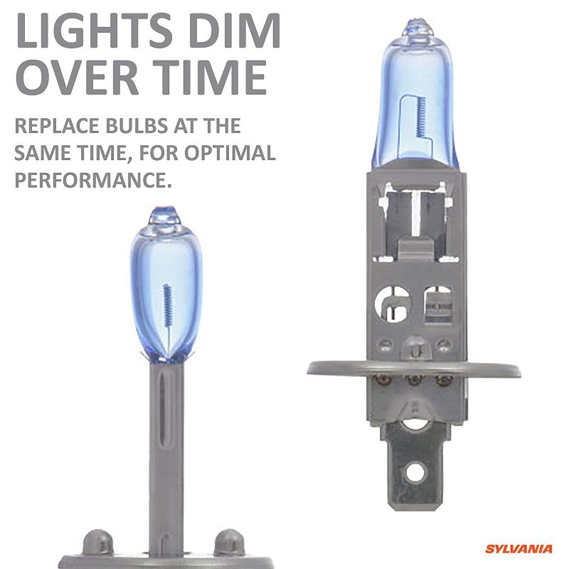 Sylvania H1SZ.BB2 High Performance SilverStar zXe H1 Halogen Fog Light Bulb HID Attitude and Xenon Fueled, White (2 Pack)