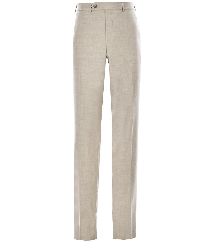 Hart Schaffner Marx Plaid Flat-Front Trouser Pants