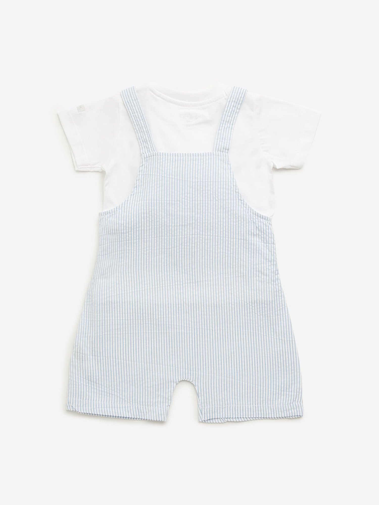 Budding Bees Kids Blue Ombre Jumpsuit with Attached Bow