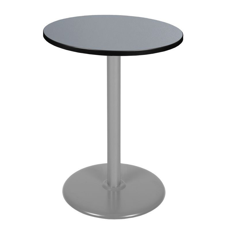 30" Via Cafe High Round Platter Base Bar Height Table Gray - Regency