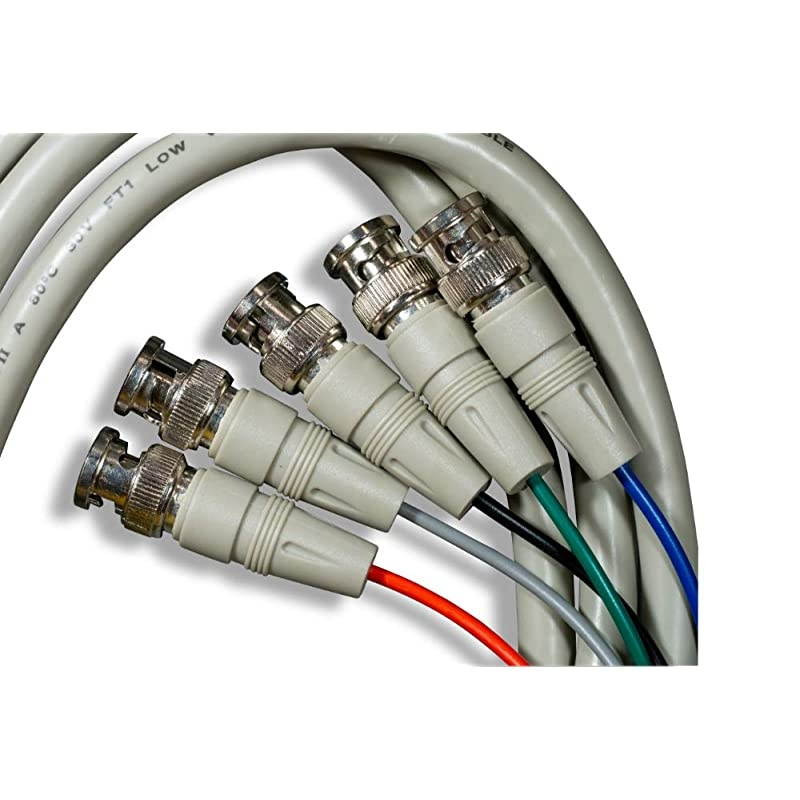 ZCQQF5MM10 Premium Component Video Cable 5 BNC Male 10 28 AWG OD 85mm 75 Ohm