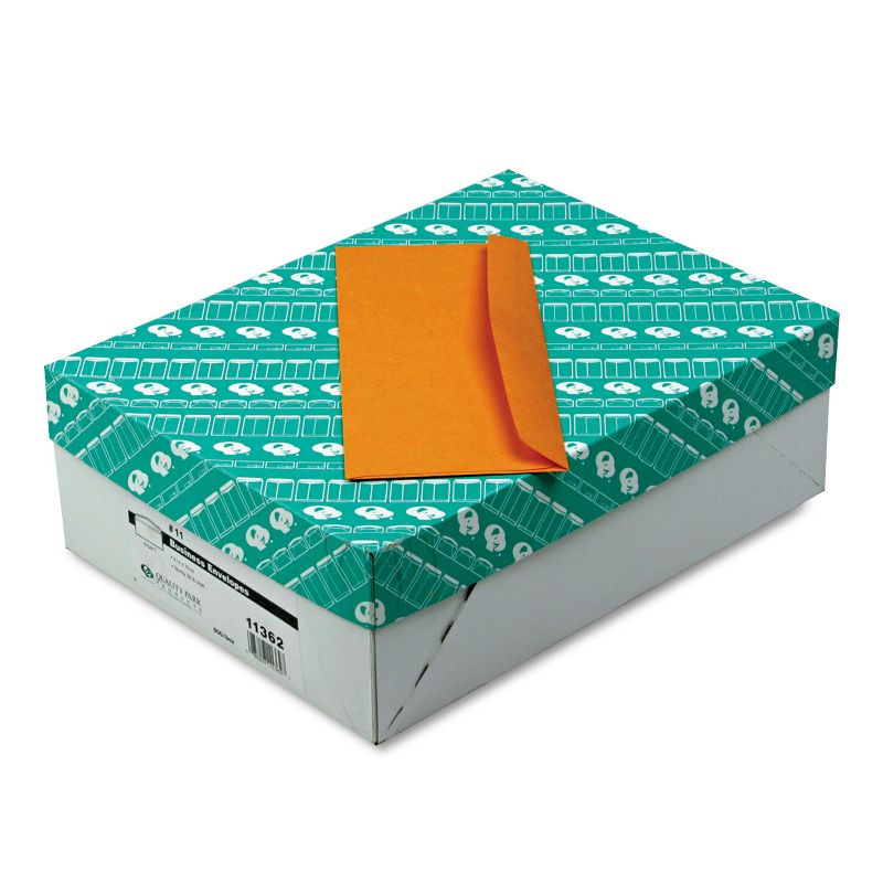 Quality Park Kraft Envelope #11 4 1/2 x 10 3/8 Brown Kraft 500/Box 11362