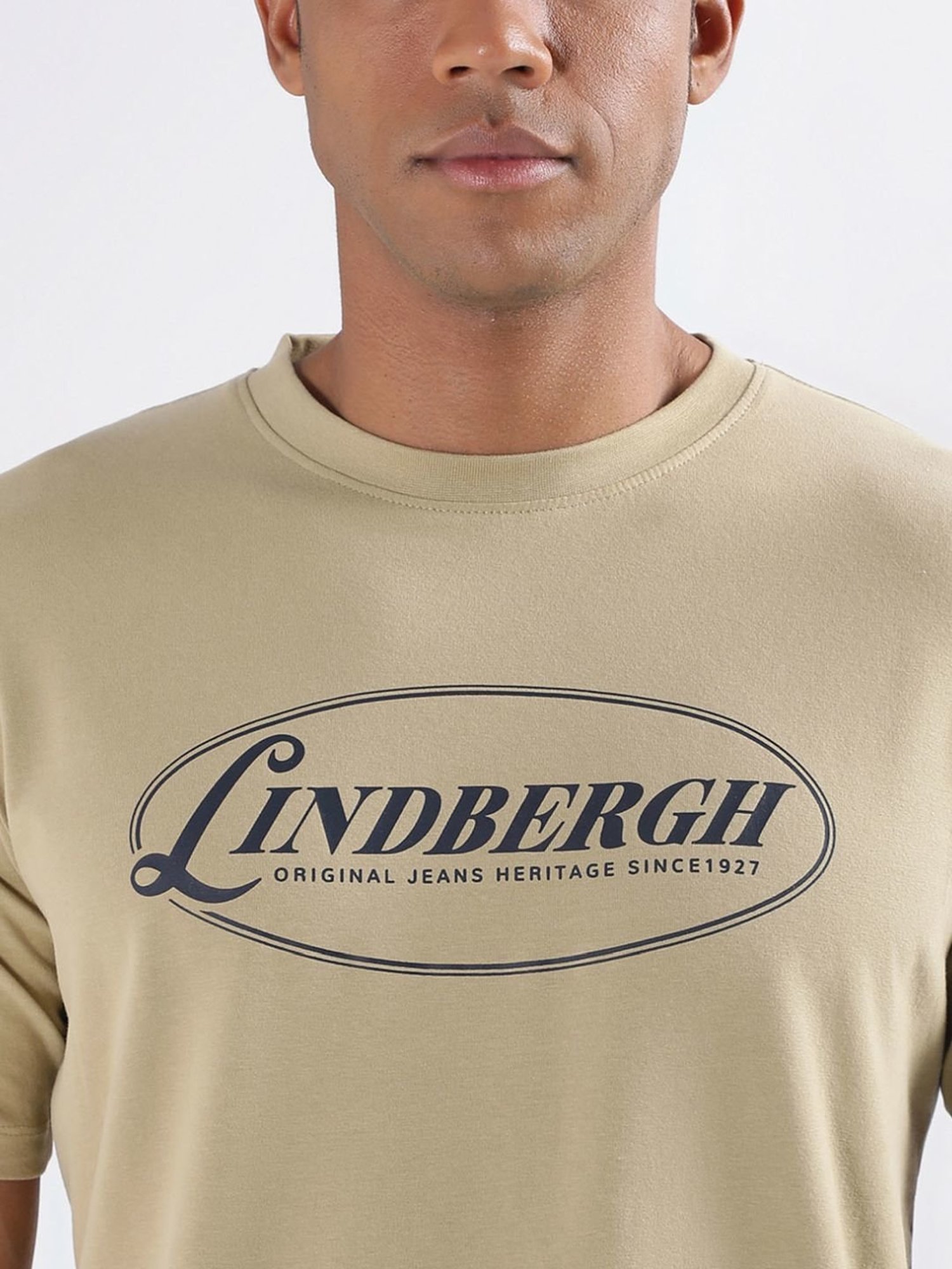 Lindbergh Khaki Regular Fit T-Shirt