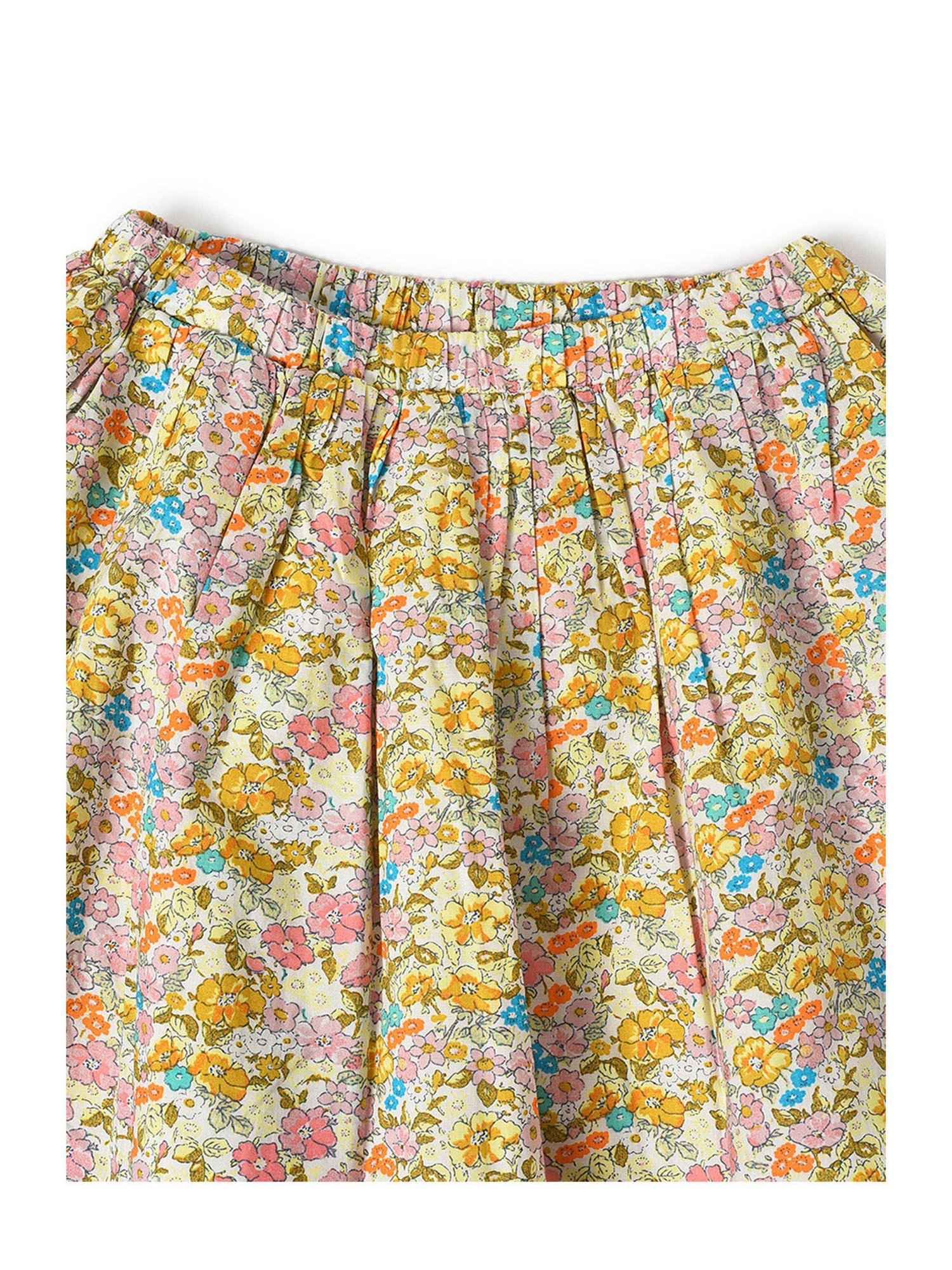 MiArcus Kids Multicolor Floral Print Top with Skirt