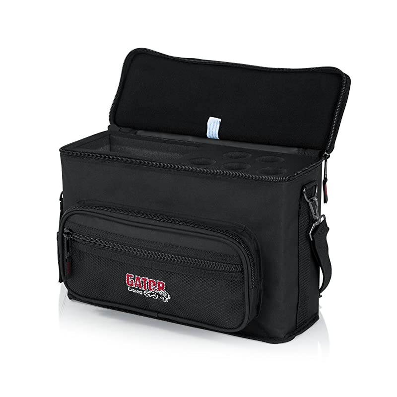 Cases Padded Microphone Carry Bag Holds 5 Wireless Microphone Systems GM5W