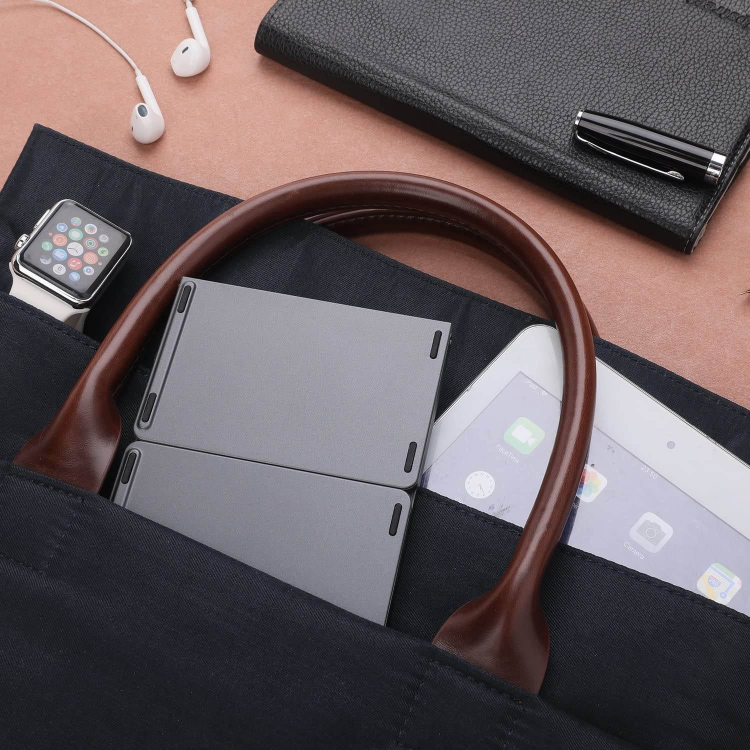 Foldable Bluetooth Keyboard, Jelly Comb Pocket Size Portable Mini BT Wireless Keyboard with Touchpad for Android, Windows, PC, Tablet, with Rechargable Li-ion Battery