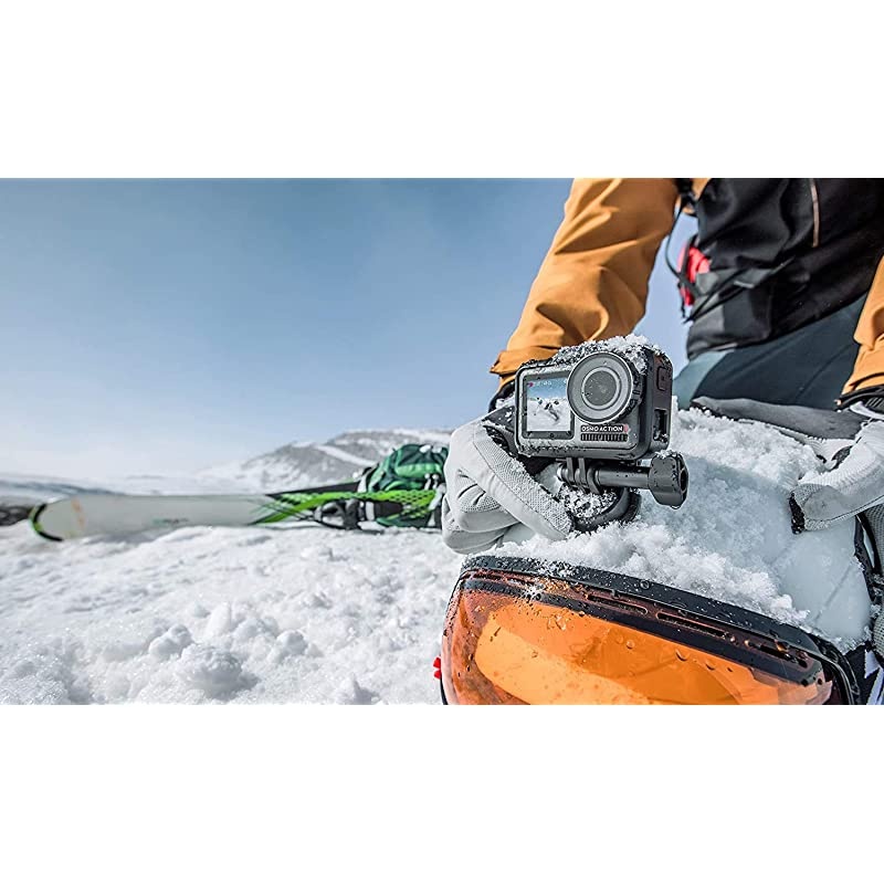 Osmo Action - 4K Action Cam 12MP Digital Camera with 2 Displays 36ft Underwater Waterproof WiFi HDR Video 145&deg; Angle, Black