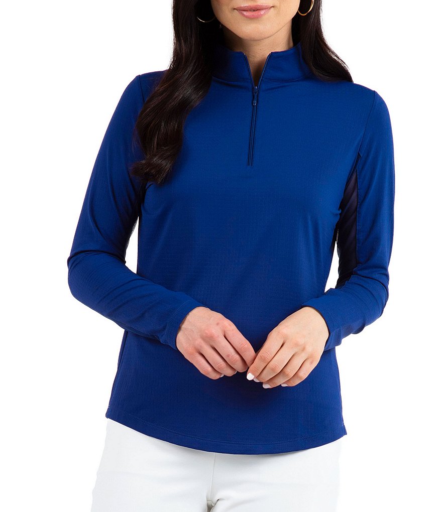 IBKUL Solid Long Sleeve Mock Neck Top