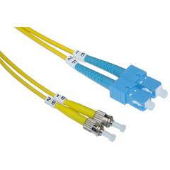Cable Wholesale SC / ST Singlemode Duplex Fiber Optic Cable 9/125 - 1 Meter (3.3ft)