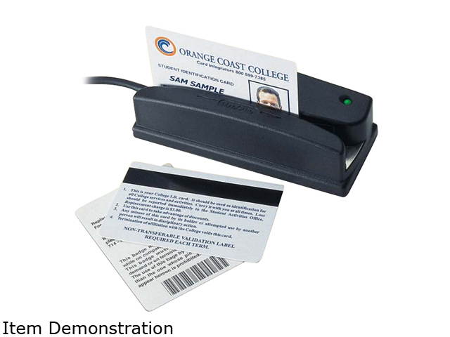 ID Tech WCR3227-700US Tech Omni Wcr32 Magnetic Stripe Reader - 60 In/S - Serial, Usb - Black